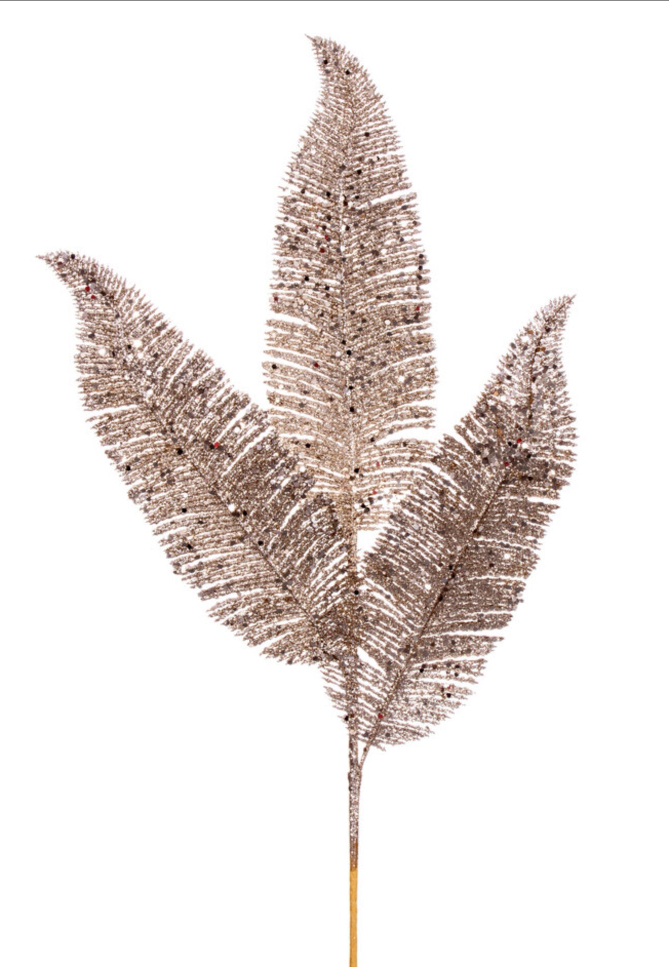24.5” Champagne Feather Glitter Spray