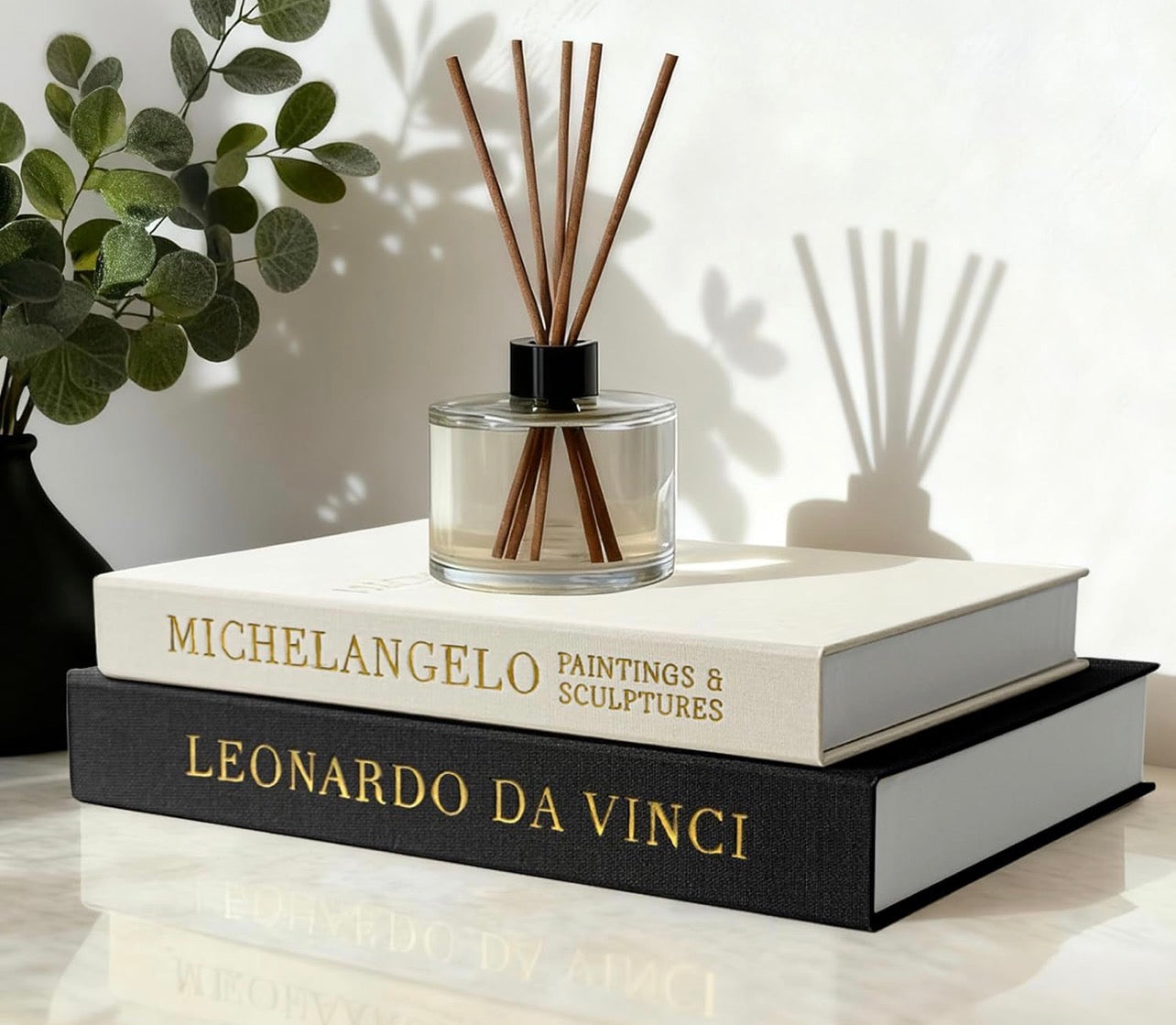 Linen Faux Books Storage Box Set of 2