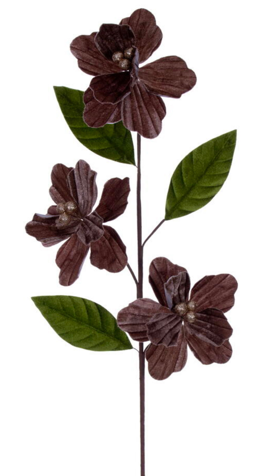 28” Mocha Velvet Trio 6” Poinsettia