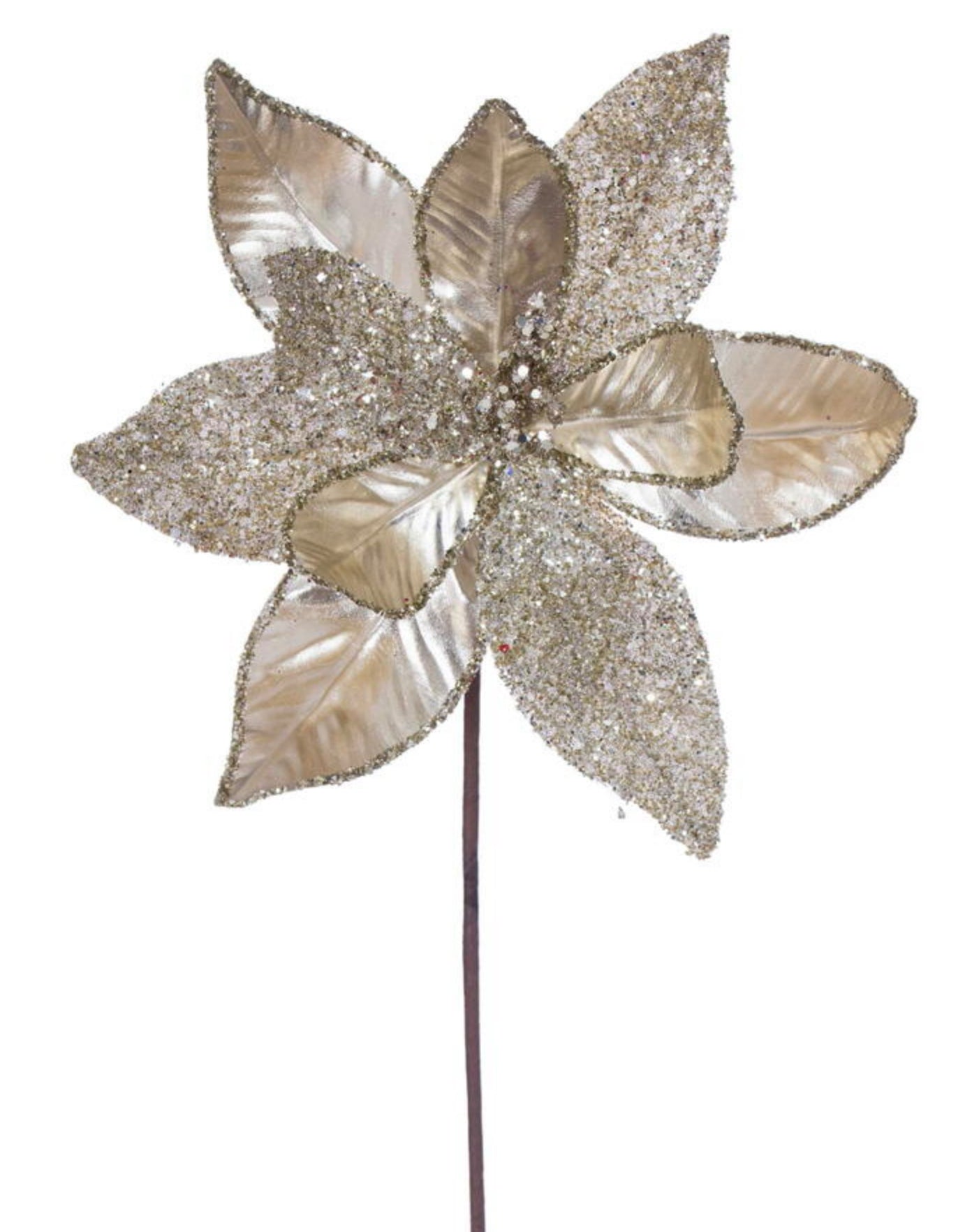 21.5” Champagne Poinsettia 11” Flower
