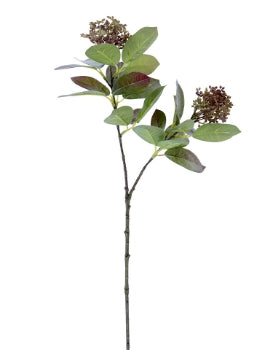 27” Seeding Berry Spray- Green/Burgundy