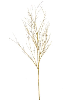48” Glitter Twig Spray- Gold